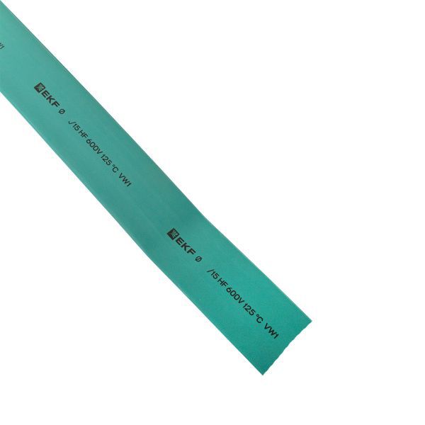 Трубка термоусадочная ТУТ нг 40/20 зел. (уп.50м) EKF tut-40-j