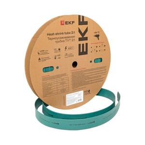Трубка термоусадочная ТУТ нг 40/20 зел. (уп.50м) EKF tut-40-j