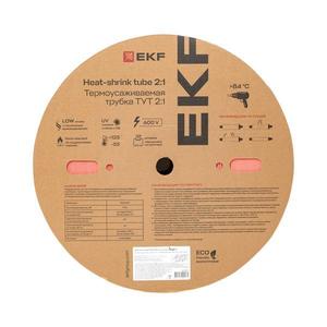 Трубка термоусадочная ТУТ нг 40/20 красн. (уп.50м) EKF tut-40-r