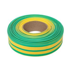 Трубка термоусадочная ТУТ нг 50/25 желт./зел. (уп.50м) EKF tut-50-yg