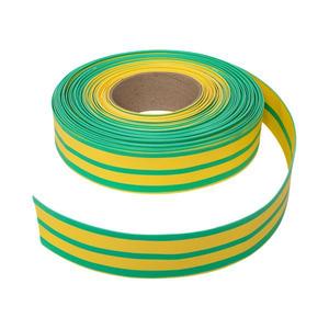 Трубка термоусадочная ТУТ нг 50/25 желт./зел. (уп.50м) EKF tut-50-yg