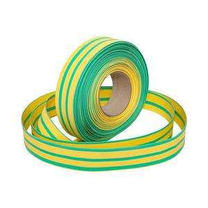 Трубка термоусадочная ТУТ нг 50/25 желт./зел. (уп.50м) EKF tut-50-yg