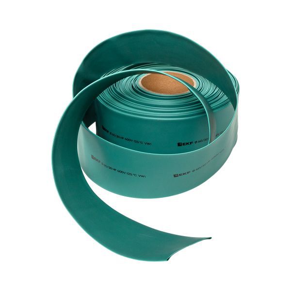 Трубка термоусадочная ТУТ нг 60/30 зел. PROxima (уп.25м) EKF tut-60-j