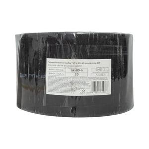 Трубка термоусадочная ТУТ нг 80/40 черн. PROxima (уп.25м) EKF tut-80-b