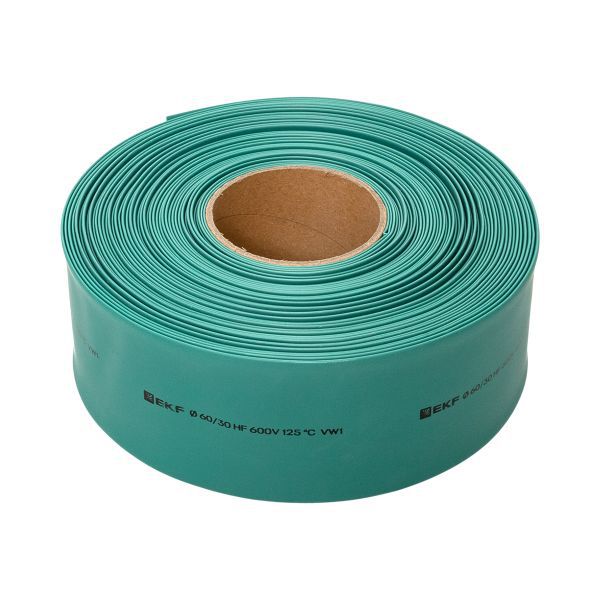 Трубка термоусадочная ТУТ нг 80/40 зел. PROxima (уп.25м) EKF tut-80-j