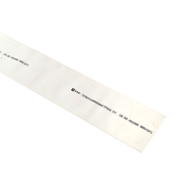 Трубка термоусадочная ТУТ нг 80/40 бел. PROxima (уп.25м) EKF tut-80-w