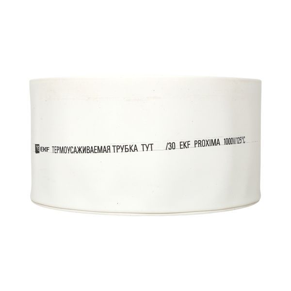 Трубка термоусадочная ТУТ нг 80/40 бел. PROxima (уп.25м) EKF tut-80-w
