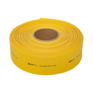 Трубка термоусадочная ТУТ нг 80/40 желт. PROxima (уп.25м) EKF tut-80-y