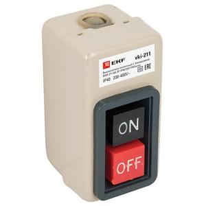 Выключатель кнопочный с блокировкой ВКИ-211 3п 6А IP40 PROxima EKF vki-211