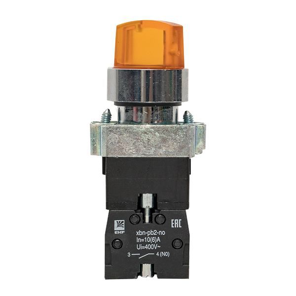 Переключатель BD21 2P с желт. подсветкой 24В NO PROxima EKF xb2-bk21-y-24