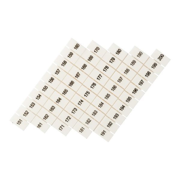 Маркеры для UT/ST/Push-in 2.5 с нумерацией 150-200 (уп.100шт) EKF zb-st-2.5-150-200