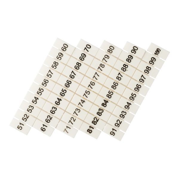 Маркеры для UT/ST/Push-in 2.5 с нумерацией 50-100 (уп.100шт) EKF zb-st-2.5-50-100