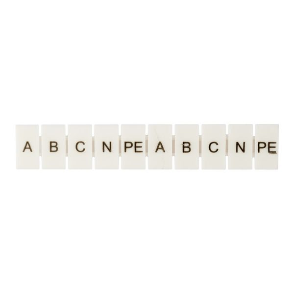 Маркеры для UT/ST/Push-in 2.5 с символами "A. B. C. N. PE" (уп.100шт) EKF zb-st-2.5-A-PE