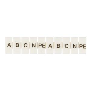 Маркеры для UT/ST/Push-in 4 с символами "A. B. C. N. PE" (уп.100шт) EKF zb-st-4-A-PE