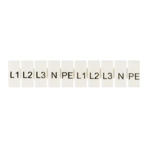 Маркеры для UT/ST/Push-in 6 с символами "L1. L2. L3. N. PE" (уп.100шт) EKF zb-st-6-L-1-3