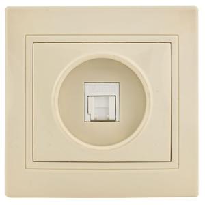 Розетка компьютерная 1-м СП Кварта РК10-ККм IP20 крем. GENERICA EKK10-K33-DM