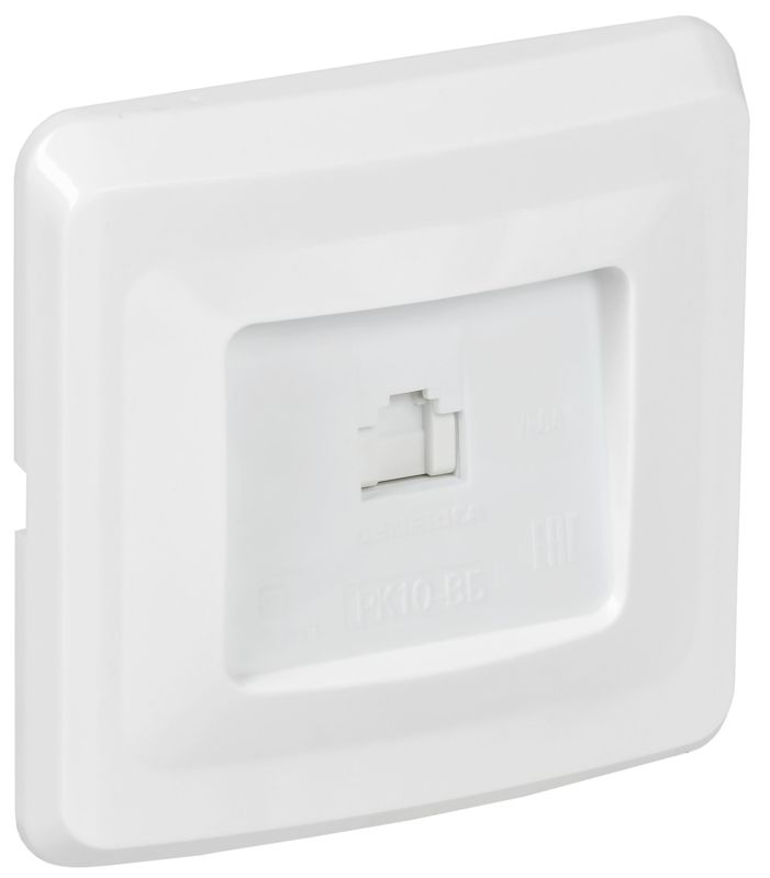 Розетка компьютерная 1-м Вега РК10-ВБ RJ45 кат.5E бел. GENERICA EKV15-K01-DM