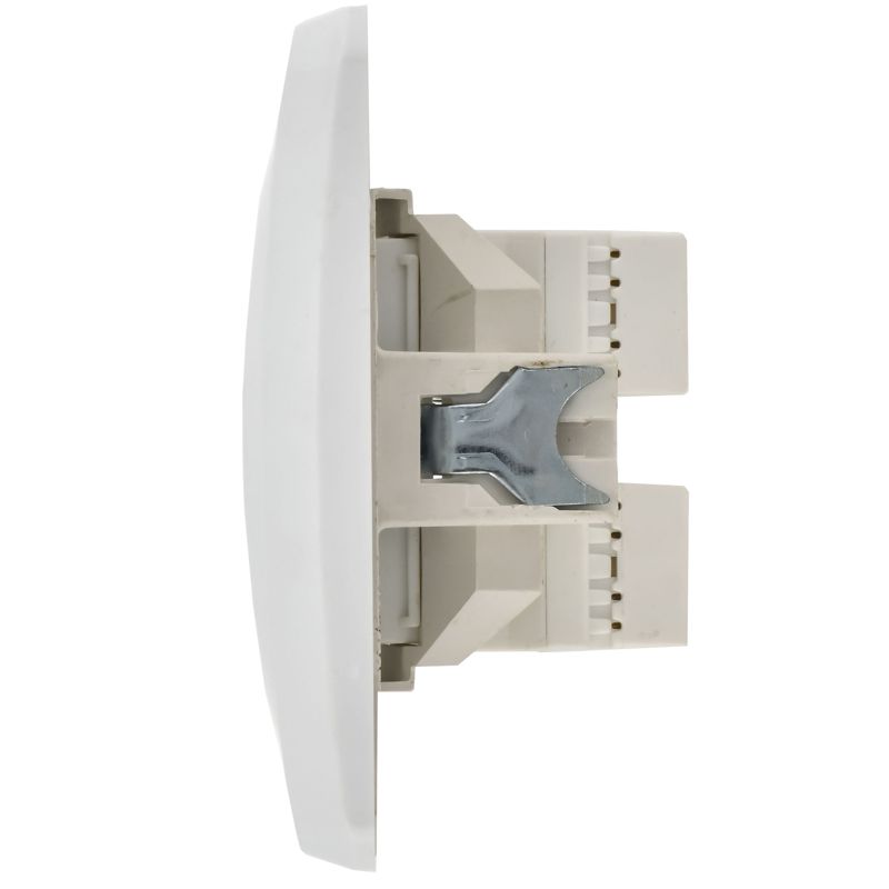 Розетка компьютерная 2-м Вега RJ45 кат.5E РК10-2-ВБ бел. GENERICA EKV25-K01-DM