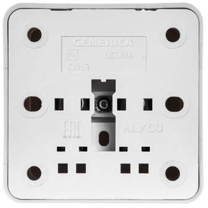 Розетка 1-м ОП Октава 10А IP20 без заземл. бел. GENERICA ERO10-K01-10-DC