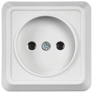 Розетка 1-м ОП Октава 10А IP20 без заземл. бел. GENERICA ERO10-K01-10-DC