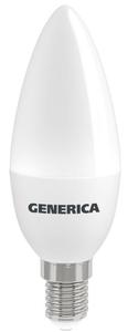 Лампа светодиодная C35 12Вт свеча 6500К E14 230В GENERICA LL-C35-12-230-65-E14-G