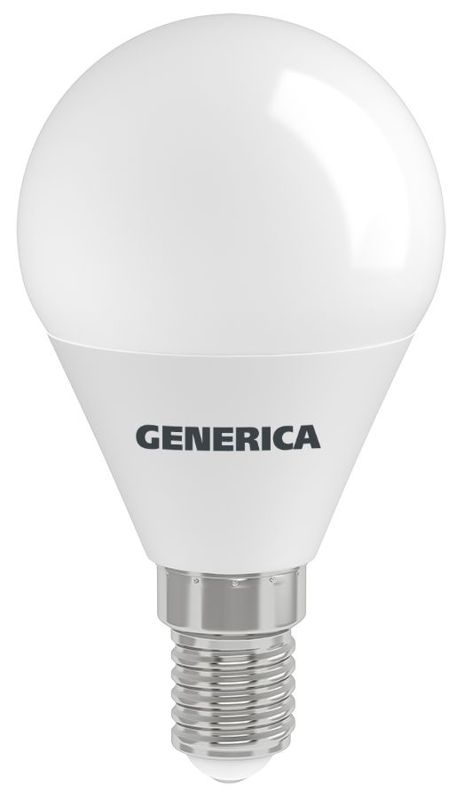 Лампа светодиодная G45 10Вт шар 6500К E14 230В GENERICA LL-G45-10-230-65-E14-G