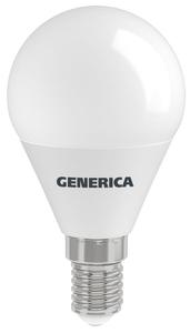 Лампа светодиодная G45 10Вт шар 6500К E14 230В GENERICA LL-G45-10-230-65-E14-G