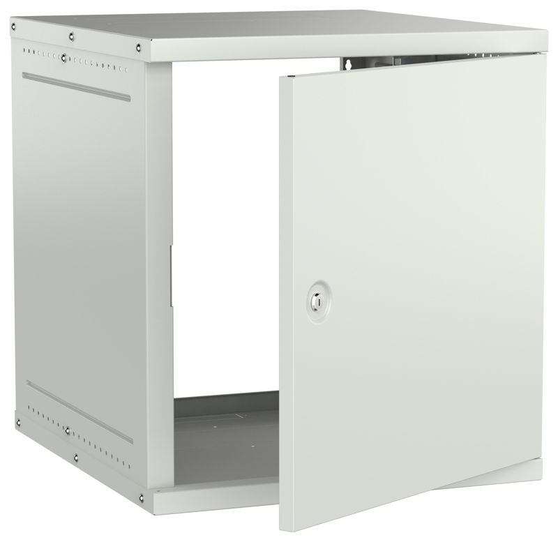 Шкаф настенный 12U 600х650мм дверь метал. сер. GENERICA LWE3-12U67-MF-G