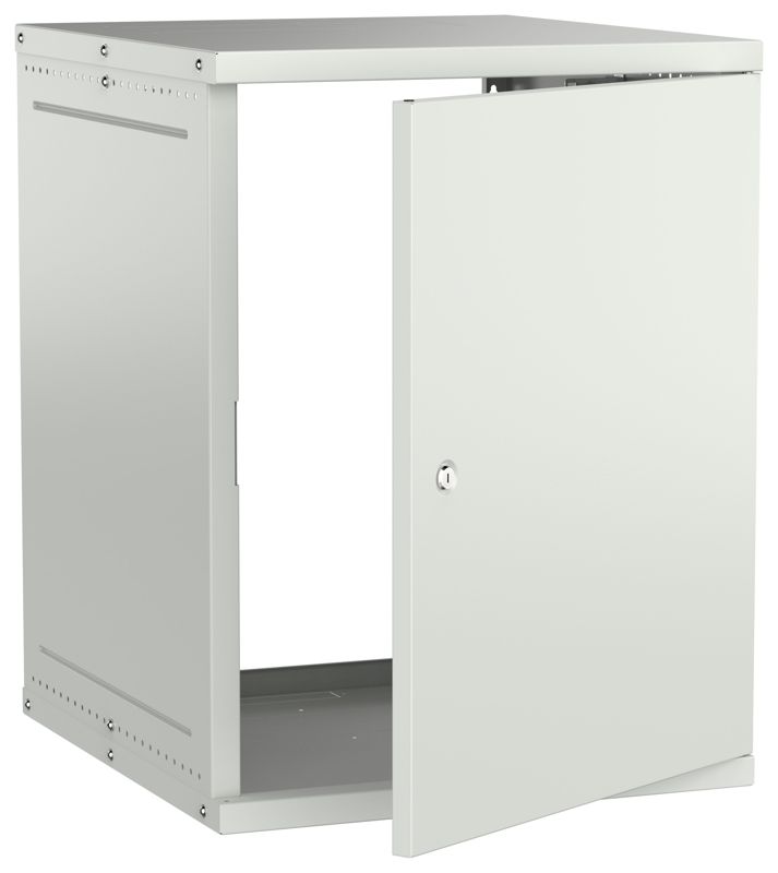 Шкаф настенный 15U 600х650мм дверь метал. сер. GENERICA LWE3-15U67-MF-G