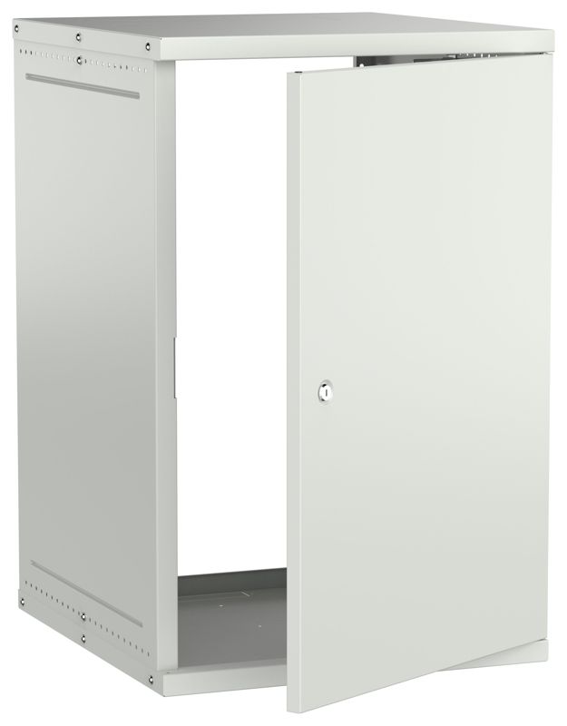 Шкаф настенный 18U 600х650мм дверь метал. сер. GENERICA LWE3-18U67-MF-G
