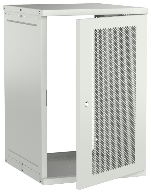 Шкаф настенный 18U 600х650мм дверь перфорир. сер. GENERICA LWE3-18U67-PF-G