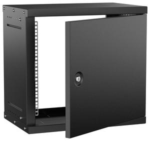 Шкаф настенный 9U 550х350мм дверь метал. черн. GENERICA LWE5-09U53-MF-G