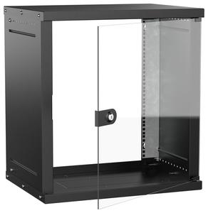 Шкаф настенный 12U 600х450мм дверь стеклян. черн. GENERICA LWE5-12U64-GF-G