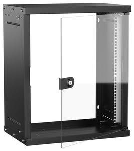 Шкаф настенный 15U 550х350мм дверь стеклян. черн. GENERICA LWE5-15U53-GF-G