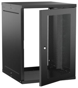 Шкаф настенный 15U 600х650мм дверь перфорир. черн. GENERICA LWE5-15U67-PF-G