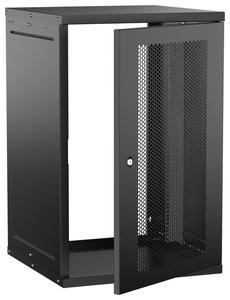 Шкаф настенный 18U 600х600мм дверь перфорир. черн. GENERICA LWE5-18U66-PF-G