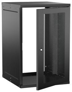 Шкаф настенный 18U 600х650мм дверь перфорир. черн. GENERICA LWE5-18U67-PF-G