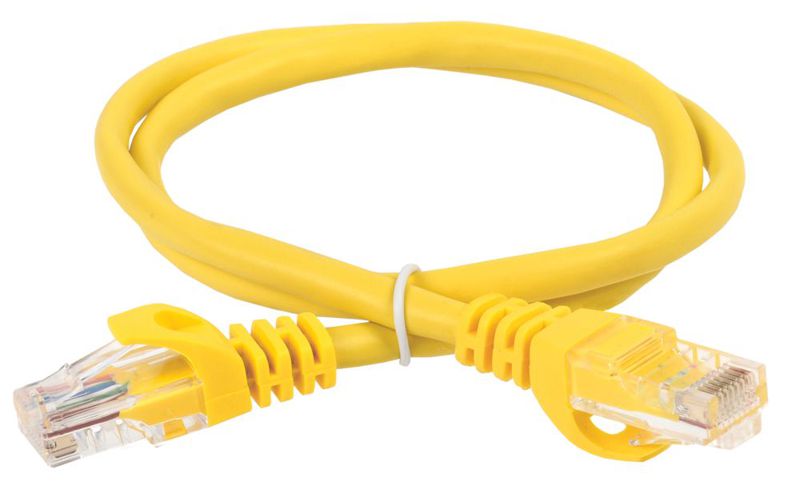 Патч-корд кат.5E UTP 10м желт. GENERICA PC05-C5EU-10M-G