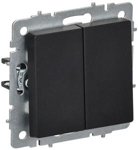 Выключатель 2-кл. 1п 1мод. BRITE ВС11-2-0-БрЧ 10А IP20 безвинтов. крепл. механизм черн. IEK BR-V20-0-10-1-K02