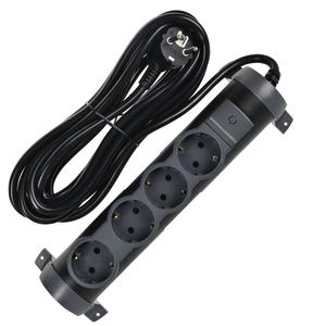 Удлинитель COMFORT У04К 4 места 5м 3х1.5кв.мм 16А черн. IEK 694687