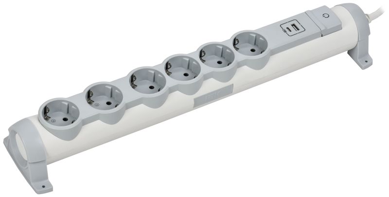 Удлинитель COMFORT У06К 3м 3х1.5кв.мм 16А USB A+C 20Вт бел. IEK 694693