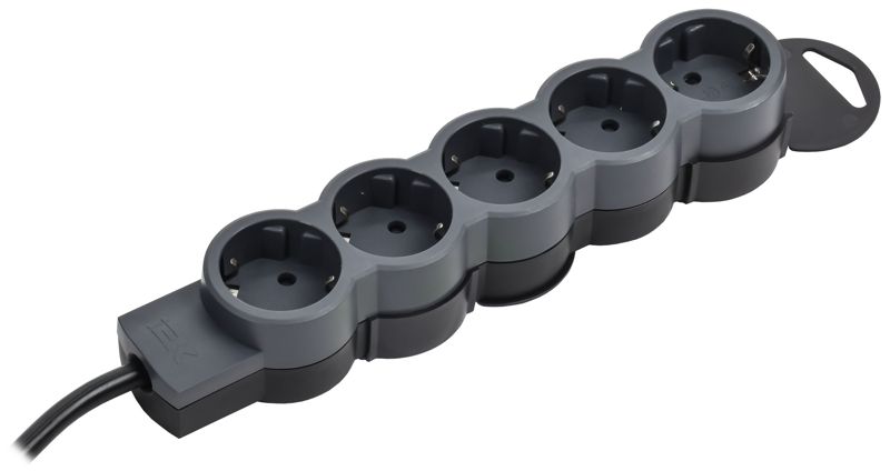 Удлинитель STANDARD У05 5 мест 3м 3х1.5кв.мм 16А черн. IEK 695047