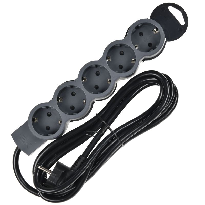 Удлинитель STANDARD У05 5 мест 3м 3х1.5кв.мм 16А черн. IEK 695047