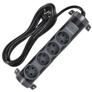 Удлинитель 4х3м 16А IP20 Комфорт 4х2P+E черн. IEK 694605