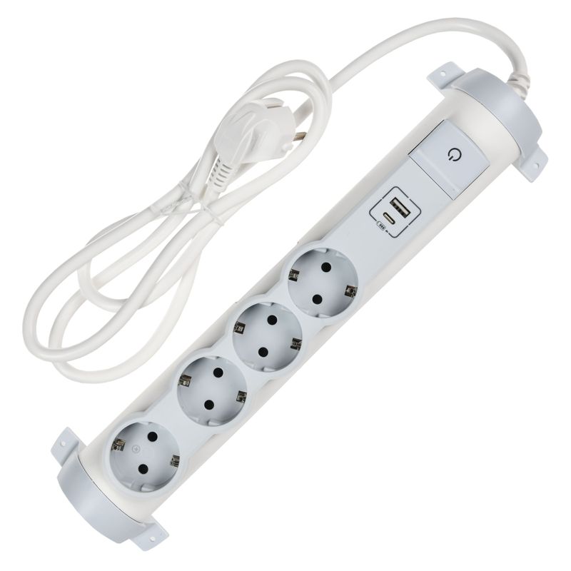 Удлинитель 4х1.5м 16А IP20 2хUSB+4х2P+E IEK 694615