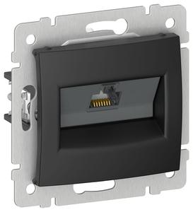 Розетка компьютерная RJ45 кат. 6 UTP черн. матов. IEKVALENA IEK 6945421