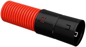 Труба гофрированная двустенная ПНД жесткая d110мм (дл.5.7м) ELASTA IEK ET-TG13-212-110-D57-K04