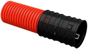 Труба гофрированная двустенная ПНД жесткая d125мм (дл.5.7м) ELASTA IEK ET-TG13-212-125-D57-K04