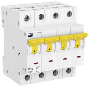 Выключатель автоматический M10N 4P D 32А MASTER IEK MI-M10N-4-D032