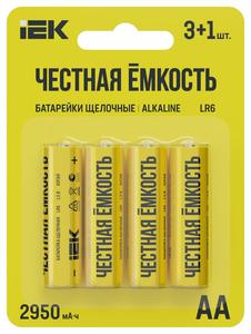 Элемент питания алкалиновый LR6/AA ПРОМО (блист.4шт) IEK ABT-LR06-OP-L04A